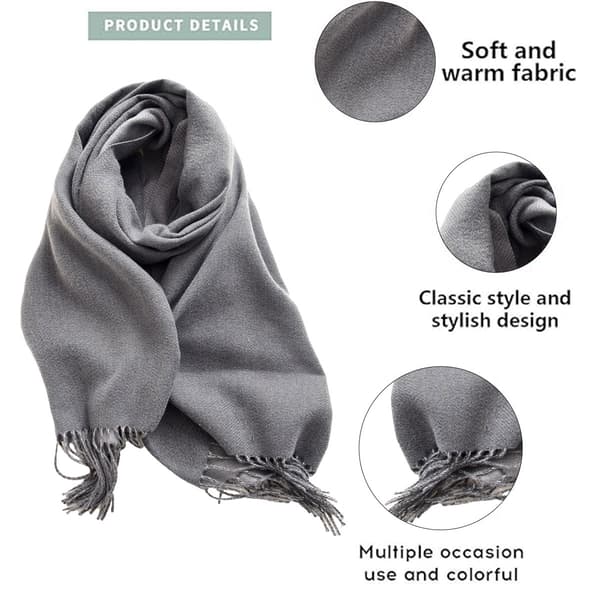 Vintertørklæder til kvinder Pashmina sjaler Wraps til aftenkjoler Store varme bløde tørklæder, 66cm*180cm