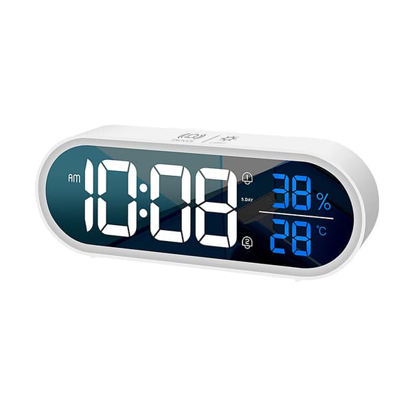 Digital Spegelväckarklocka, Digital LED-klocka, Stor Tid/Temperatur