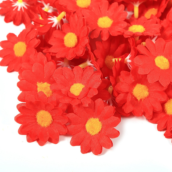 100 st/förpackning Nya stil DIY Daisy Blomhuvuden Simulering Fest