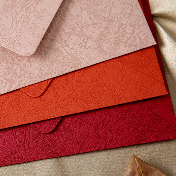 18 st kuvert, 16,5*11 cm, rosa+orange+röd, kortkuvert,
