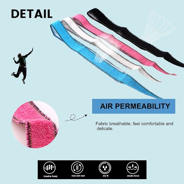 4 st Handduksöverdrag för Racket, Superabsorberande Bomulls Handduk