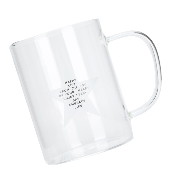 350ml Transparent mjölkkopp Kaffe Mugg Te Glas Drinkware med
