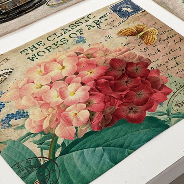 Flower Printing bordstablett Tvättbar värmebeständig bordstablett