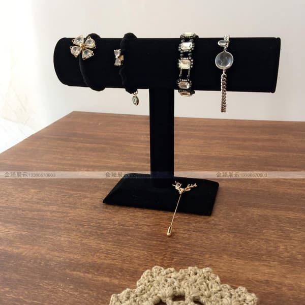 Smykkeholder til armbånd og ure, 23,5 x 7 x 15 cm, sort