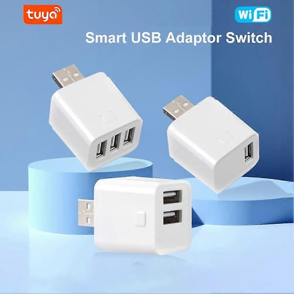 Tuya Smart WiFi USB-sovitinkytkin 5V Mini USB-virtasovitin Smart Life -ohjaus Alexa Yandexille 1USB