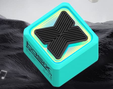 Mini Bluetooth-högtalare: Bärbar trådlös utomhushögtalare (blågrön)