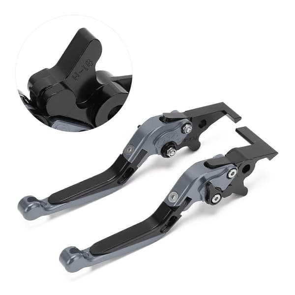 2 stk. motorcykelbremsekoblingsgreb justerbar CNC aluminiumslegering erstatning for ADV150 2019-2021 Grå