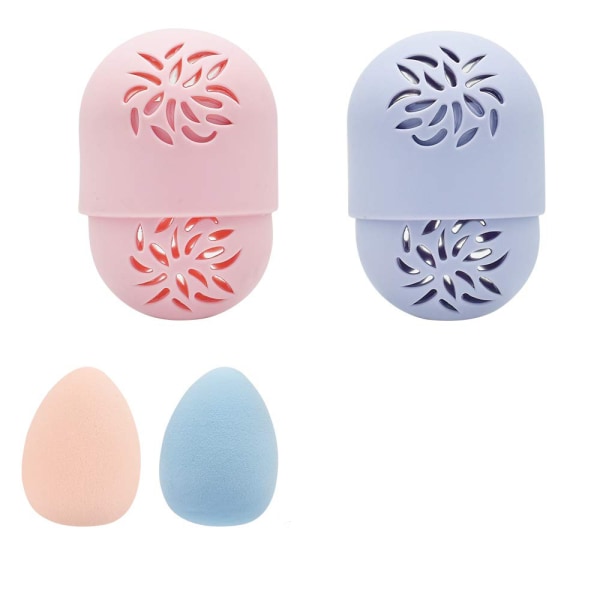 2 Silikon Makeup Sponge Torkställ, lätt att bära $2 Makeup