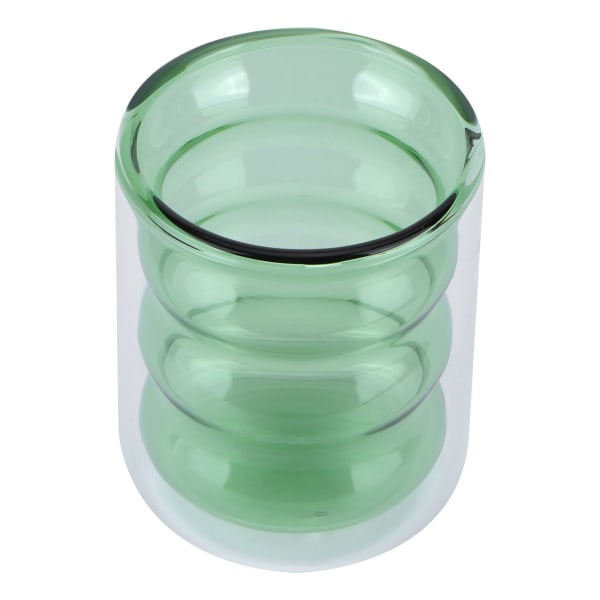 200 ml Dubbelväggigt Glas Mugg Värmebeständig 3 Dimensionell Spiral