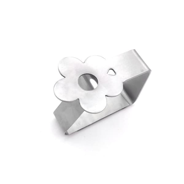 Bordduk Klemmer Rustfritt Stål 4 Stykker Blomstermønster Bordduk