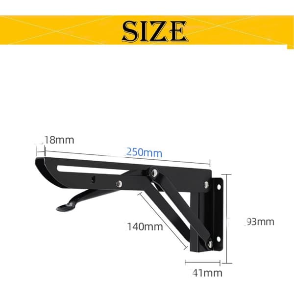 2-pack 250 mm, Fällbart Konsolfäste, Kraftigt Fällbart Metall S