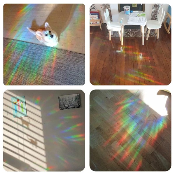 Bländande solfångare fönsterdekaler prismatiska vardagsrum heminredning glasdekaler statiska fönsterdekaler Style 1