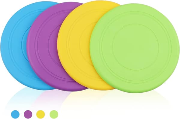4 st Hundfrisbees, Hundleksaksfrisbee, 18 cm Slitstark Gummi Kastning