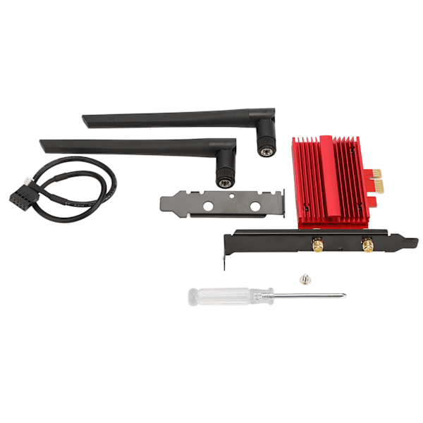 AX5400 WiFi 6E PCIe Nätverkskort för PC, Bluetooth 5.2 AX210 Modul Inuti WPA3 Avancerad Säkerhet 802.11axacban WiFi 6 Tekniker Snabb Värme