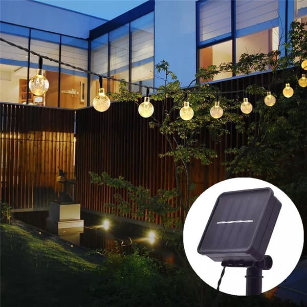 Udendørs Solcelledrevne Lysstrenge, 50 LED Vandtætte Feelyse, 8 Tilstande