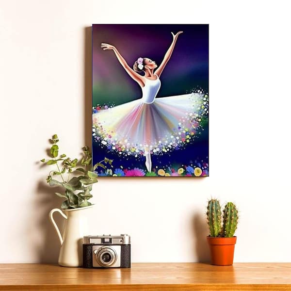Diamantmaleri 30x40cm 5D Diamantmaleri Dansende Kvinde DIY Cr