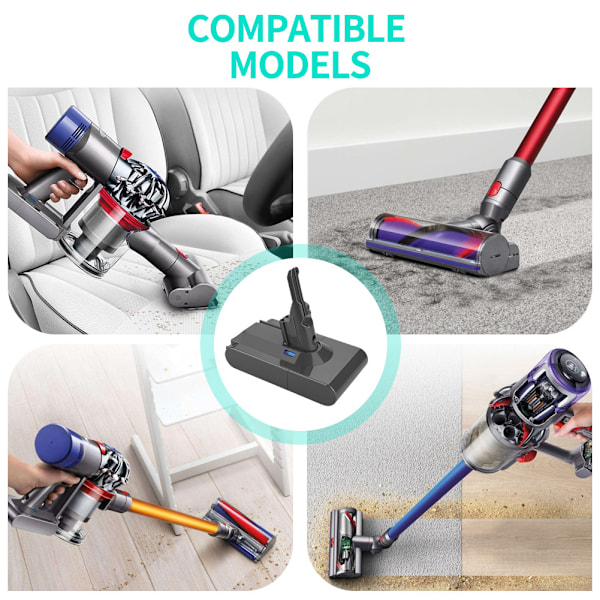 21,6V 6500mAh batteribyte för Dyson V8