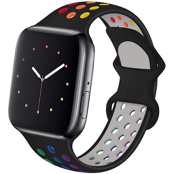 Apple Watch 38/40mm Stilren Sportarmband Runnr RGB Svart Svart