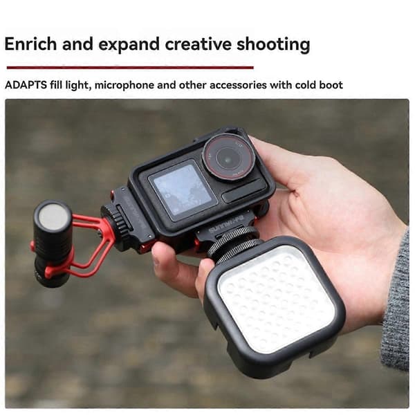 Magnetisk Quick-Release Cold Shoe Port til Action 5 Pro/4/3 Mount Quick-Release Fill Light Udvidelsestilbehør