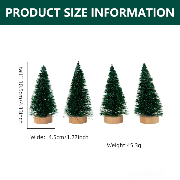 Mini Christmas Trees for Christmas Decor, 4Pcs Artificial