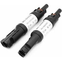 2 stk. MC-4-kontakt med diode, 10A DC1000V diode parallell solcelle