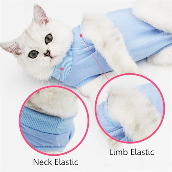 1 st petkläder Katt kastrering/sterilisering dräkt avvänjning postoperativ