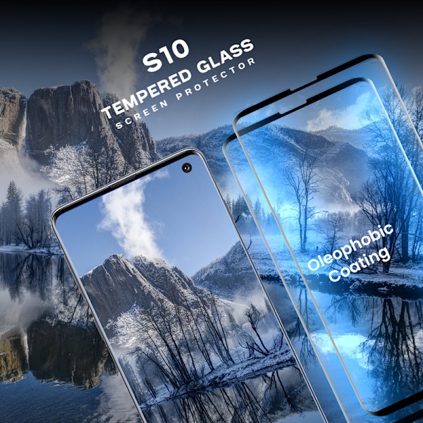 2-Pack Samsung Galaxy S10 - Härdat glas 9H – Super kvalitet 3D