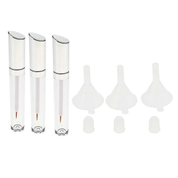 5 ml tomma tuber Mascara Eyeliner Läppglansflaska med trattar för Eyeliner