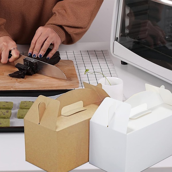 t för bakverk EINNENFFER, 24 stycken Konditorivaror Förpackningar av Kartong, 15,2 x 9 x 9 cm, Lämplig för födelsedagsfester, förpackning