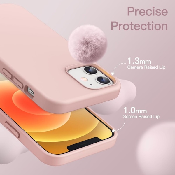 Gummibelagt Stöttåligt Skal iPhone 12 Mini - Rosa