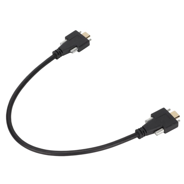 Typ C Hane till Typ C Hane 0,3m 4K Vid 60Hz 5A Snabbladdning 10Gbps USB C 3.1 Kabel med Skruvhål för Surfplatta