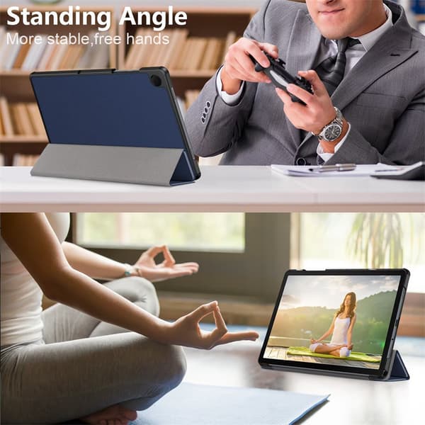 Trefoldbart PU-læder tabletcover kompatibelt med 2020 Tab S6 Lite 10.4 (P610/P615)