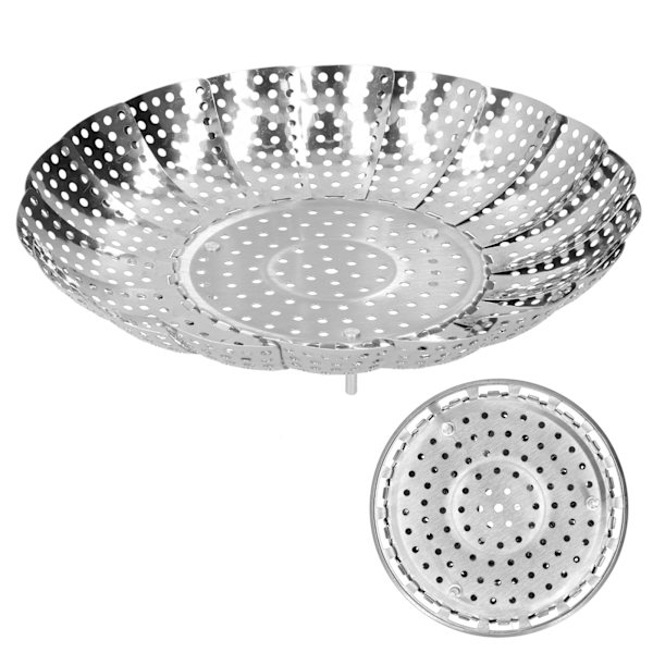 Rostfritt Stål Retractable Steaming Plate Rack Hushållsmat