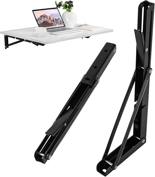 2 stk. foldbar konsolbeslag, 300 mm foldebeslag, foldbar