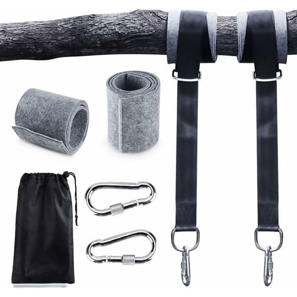 Hängmatteslingor, 2-pack Tunga Hängande Gungslingor 2x150 med D