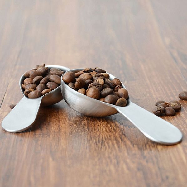 10g Rostfritt Stål Kaffe Mätssked Matsked Ergonomisk