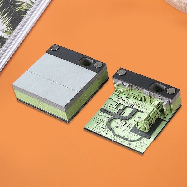 3D Konst Veckokalender Memoblock, Tidsur Snideri Konst DIY Kreativa Klisterlappar Anteckningsblock Style 2