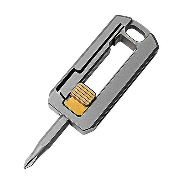 Mini skrutrekker magnetisk liten vedlikeholdskombinasjon multifunksjon bærbart utendørs EDC-verktøy