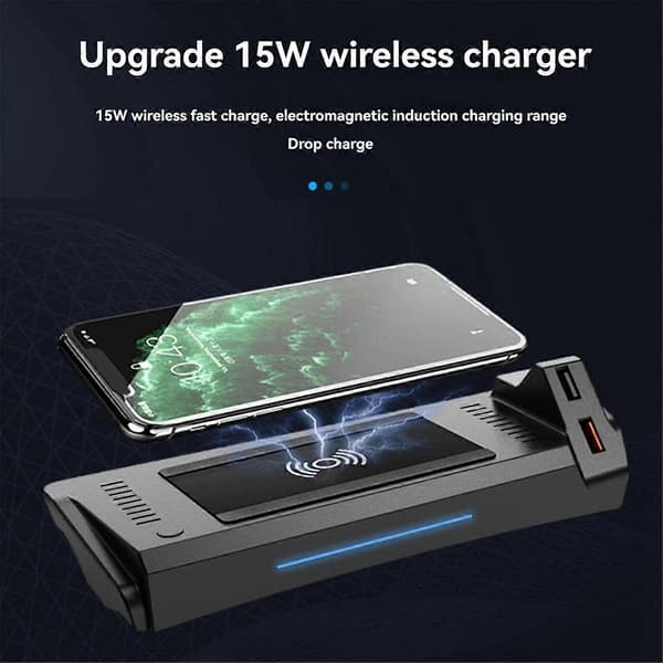 15W Rask Telefonholder Lading Bil Trådløs Lader for A4L A5 2017-2023 Tilbehør Trim