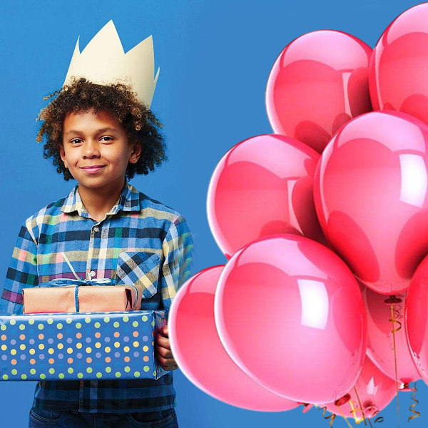100 st pärlballonger, 12 tum pärlballonger, metallballonger