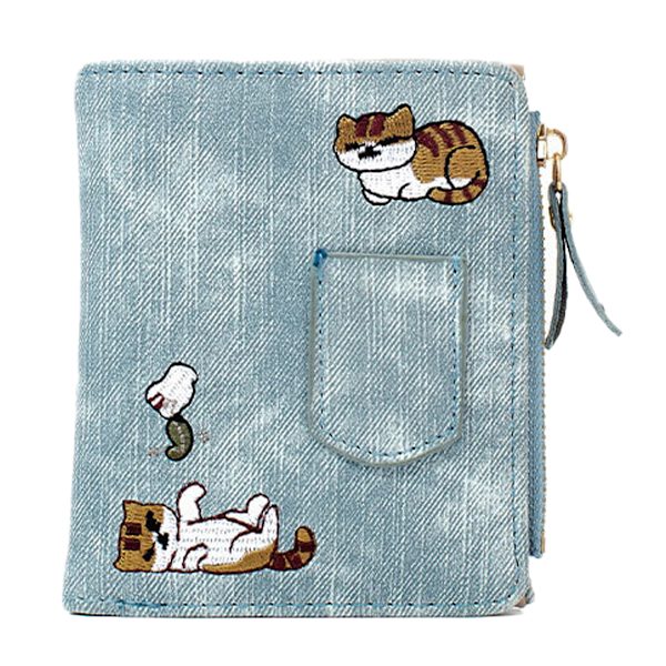 Kvinnors Liten Kompakt Bifold PU Läder Fickplånbok Dam Mini