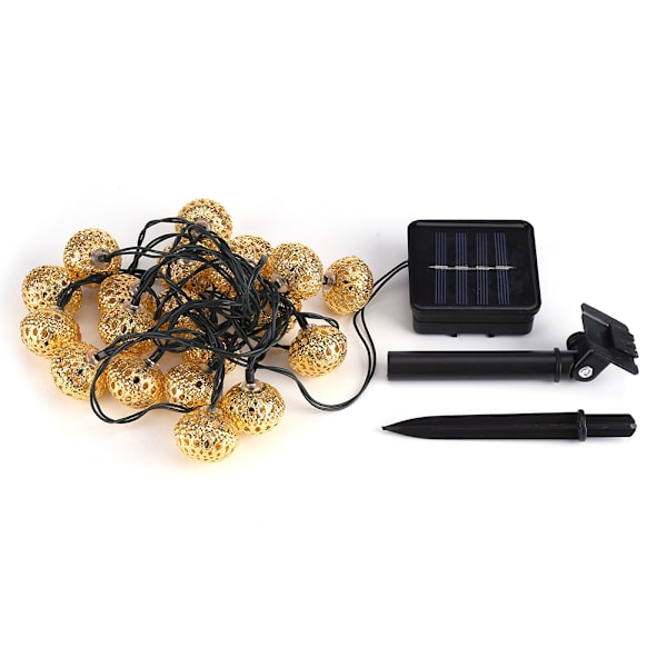 Solcells drivna 20 LED bollsträngslampor fest bröllop