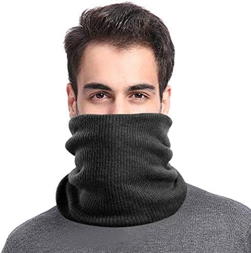 Tubhalsduk Dam Vinter Stickad Varm Halsduk Cirkel Fleece Foder Hals
