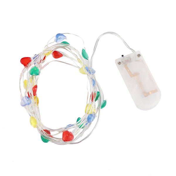 3m 30LEDs Fe-ljus ljusslinga Batteridriven Lampa Dekor för Jul Bröllop Festivaler (Flerfärgad)