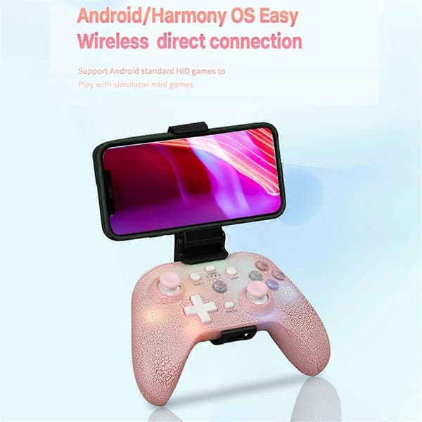 Ns21 Trådløs Spillekonsol+Stand til Switch///Android/Ios 6-Akset Gyro Joystick Dual Motor Bluetooth Gamepad C