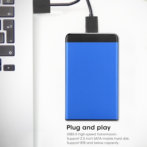 Mobilt hårddiskhölje USB3.0 Portabel 2,5 tum SSD/HDD SATA Aluminiumlegering Hölje 8TB