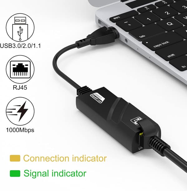 USB Ethernet -sovitin, USB 3.0 - RJ45 Ethernet -sovitin, 1000 Mbps