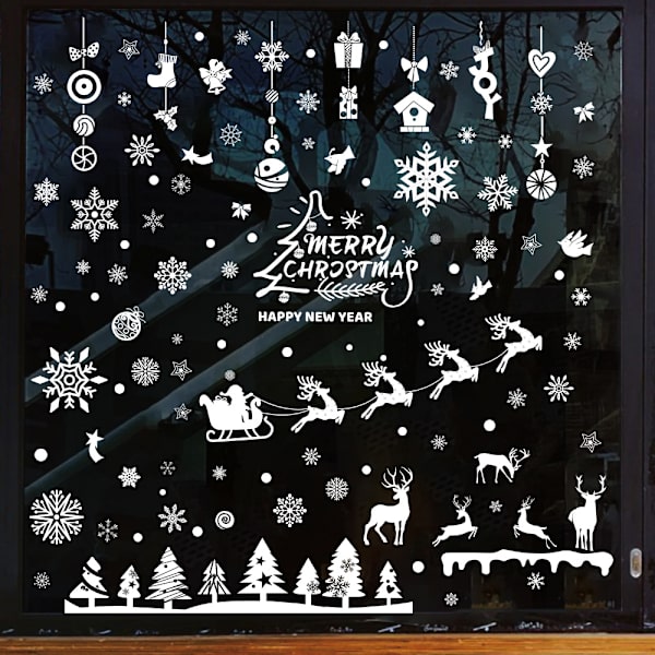 Pack of 197 Window Stickers Christmas Window Decorations