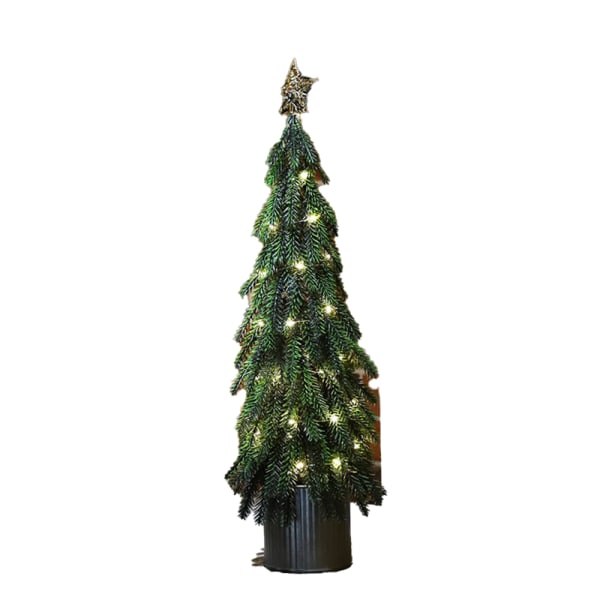 Flocking artificial Christmas tree, desktop cedar Christmas