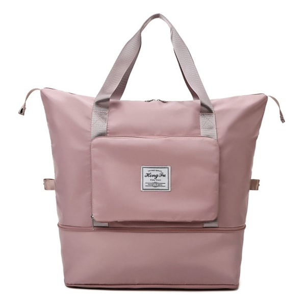 Stor kapacitet fällbar resväska Kvinnor resväskor Pink Pink